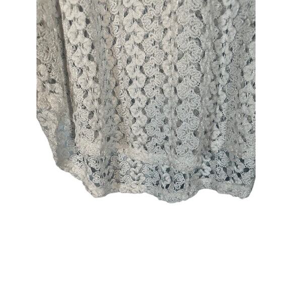 Style&Co White Angel Sleeve Netted Round Hem Knit Blouse Women Sz 1X - Picture 3 of 8